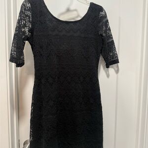 Velvet Torch Black Lace Mini Dress